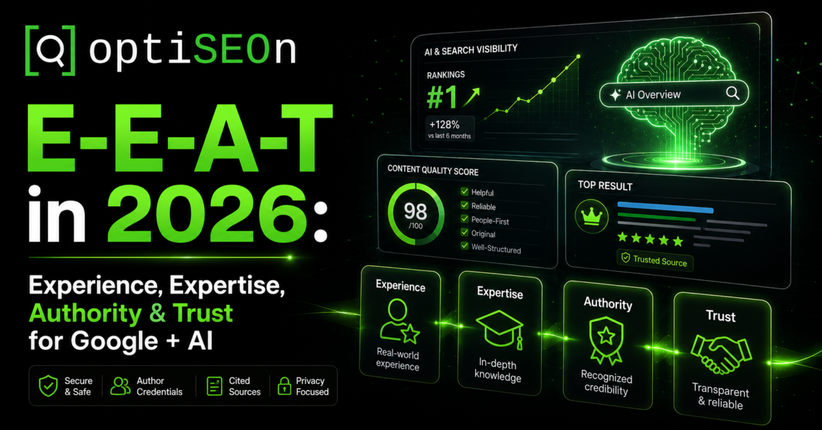 E-E-A-T in 2026 Experience Expertise Authority Trust for Google AI